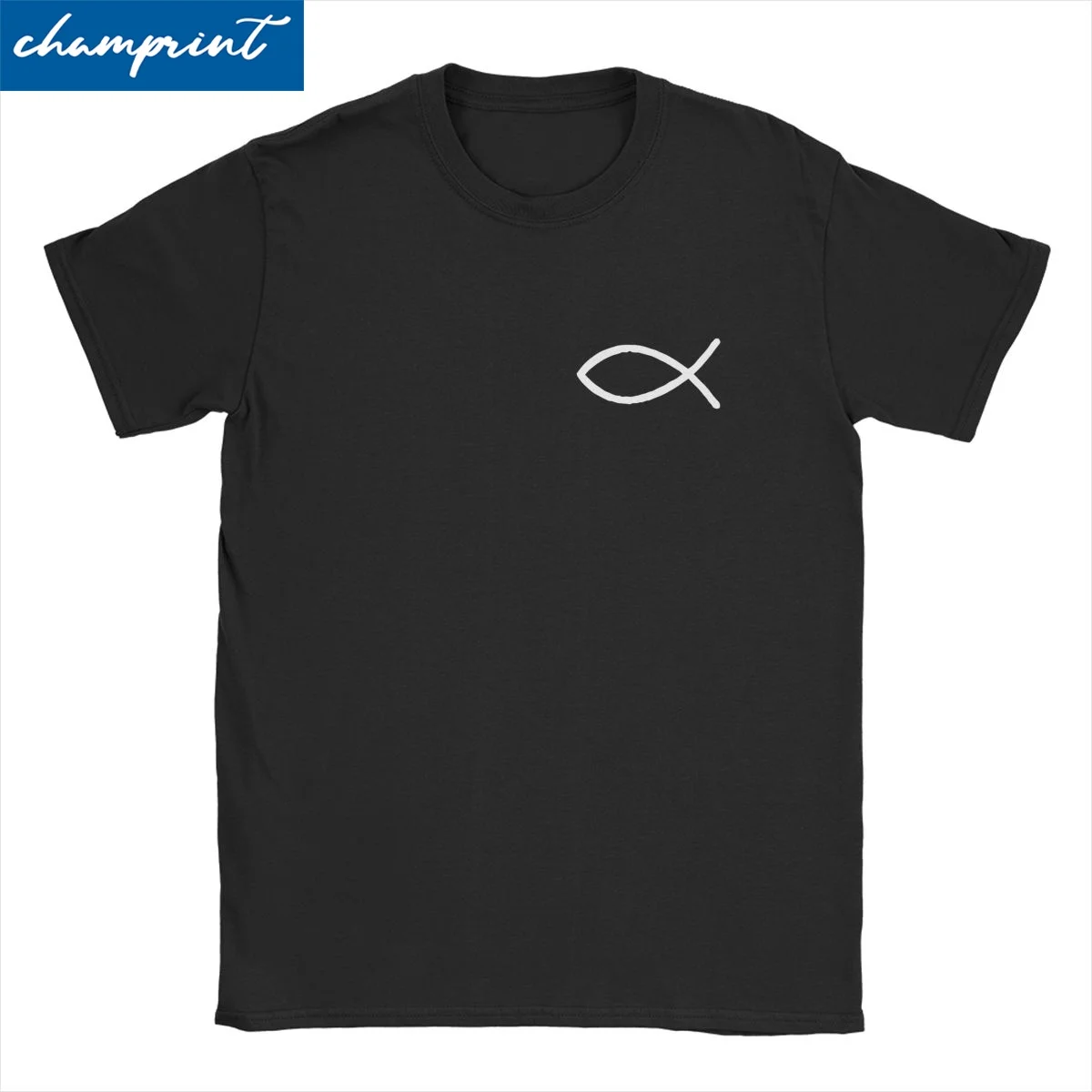 Men Women's Jesus Fish Ichthys Christian Symbol T Shirts 100% Cotton Clothing Leisure O Neck Tee Shirt Plus Size T-Shirts