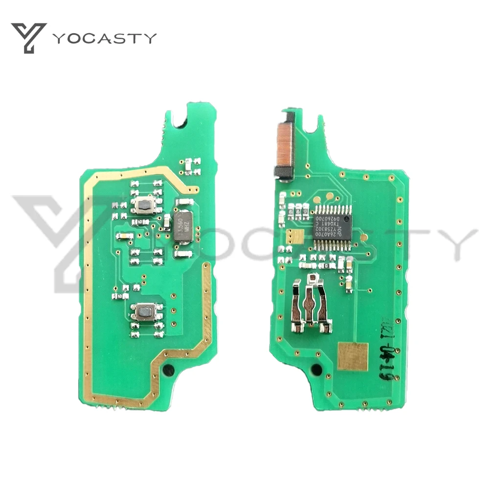 YOCASTY 2 pulsanti Remote Flip Car Key per Peugeot 207 307 308 407 2001 2002 2003 2004 2005 PCF7941 CE0536 CE0523 433MHz FSK