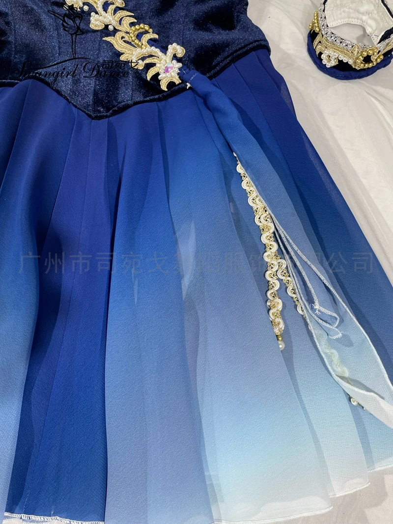 大人のロイヤルブルーのお守り女性バリエーション女性プロフェッショナルバレリーナコスチュームドレスBT4194