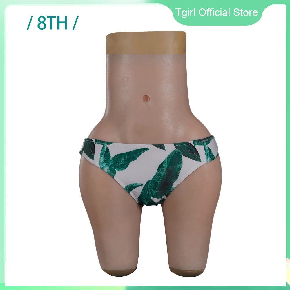 

Tgirl Up-grade Silicone High Waisted Cropped Pant the Latest 8TH Gen Fake Vagina for Crossedresser Hip Thickening 2.6cm