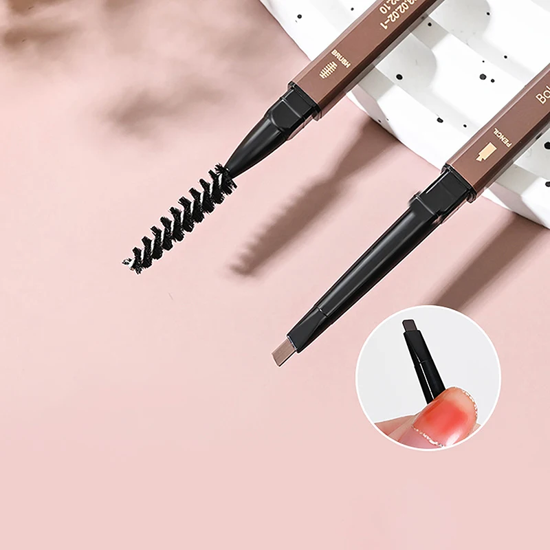 Dubbele Kop Wenkbrauw Potlood Langdurige Waterdichte 5 Kleuren Wenkbrauw Pen Tint Mascara Verbeteren Cosmetica Schoonheid Vrouwen Make-Up