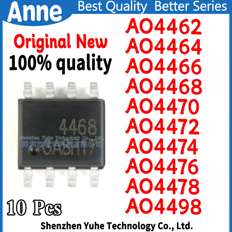 (10piece)100% New AO4462 AO4464 AO4466 AO4468 AO4470 AO4472 AO4474 AO4476 AO4478 AO4498 sop-8 Chipset