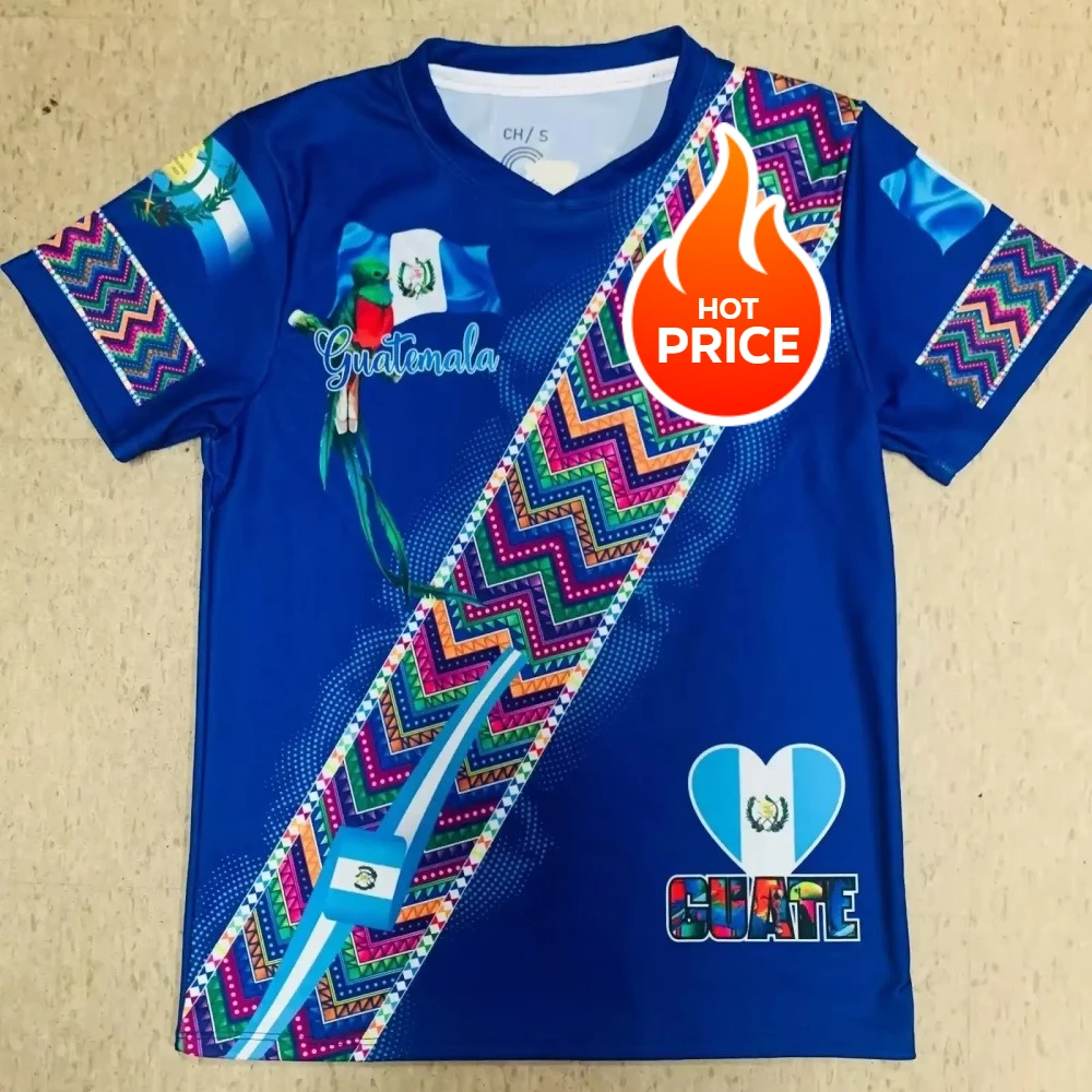 

2526 HOT Summer Men‘s Guatemala's Blue Jersey Adult Kids Breathable Quick-Drying Tees Comfortable Men's And Women's T-Shirt