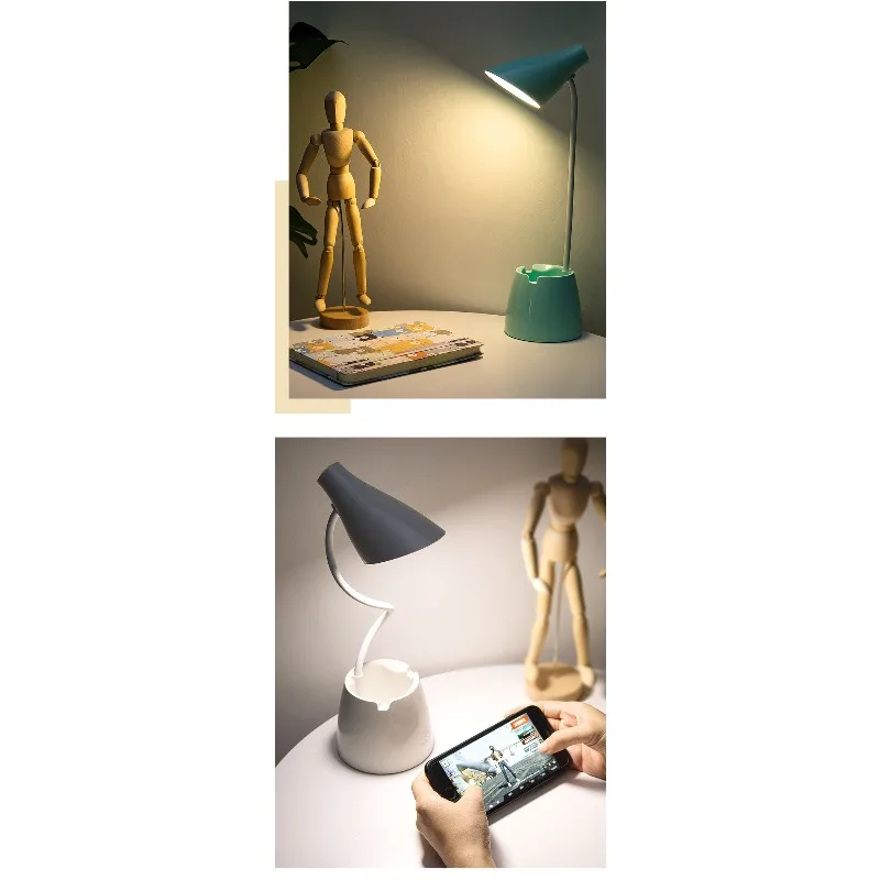 

Rechargeable plug-in led desk lamp, eye protection learning bedroom bedside lamp, vision protection touch, adjustment reading