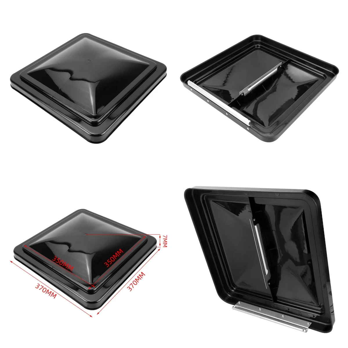 

Black 14" RV Roof Vent Cover For Ventline Previous to 2008 and Elixir Vents Starting 1994 Vent Lid Plastic Replacement 1 Pcs