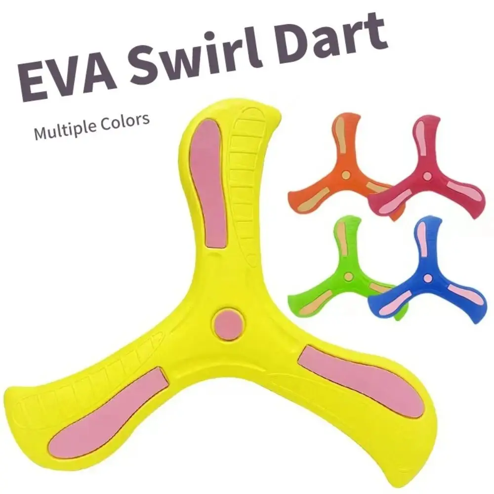 Bambini di plastica Boomerang Morbido Giocattolo per bambini Sport Disco volante a croce a tre foglie Spinner interattivo a tre lame per bambini adulti