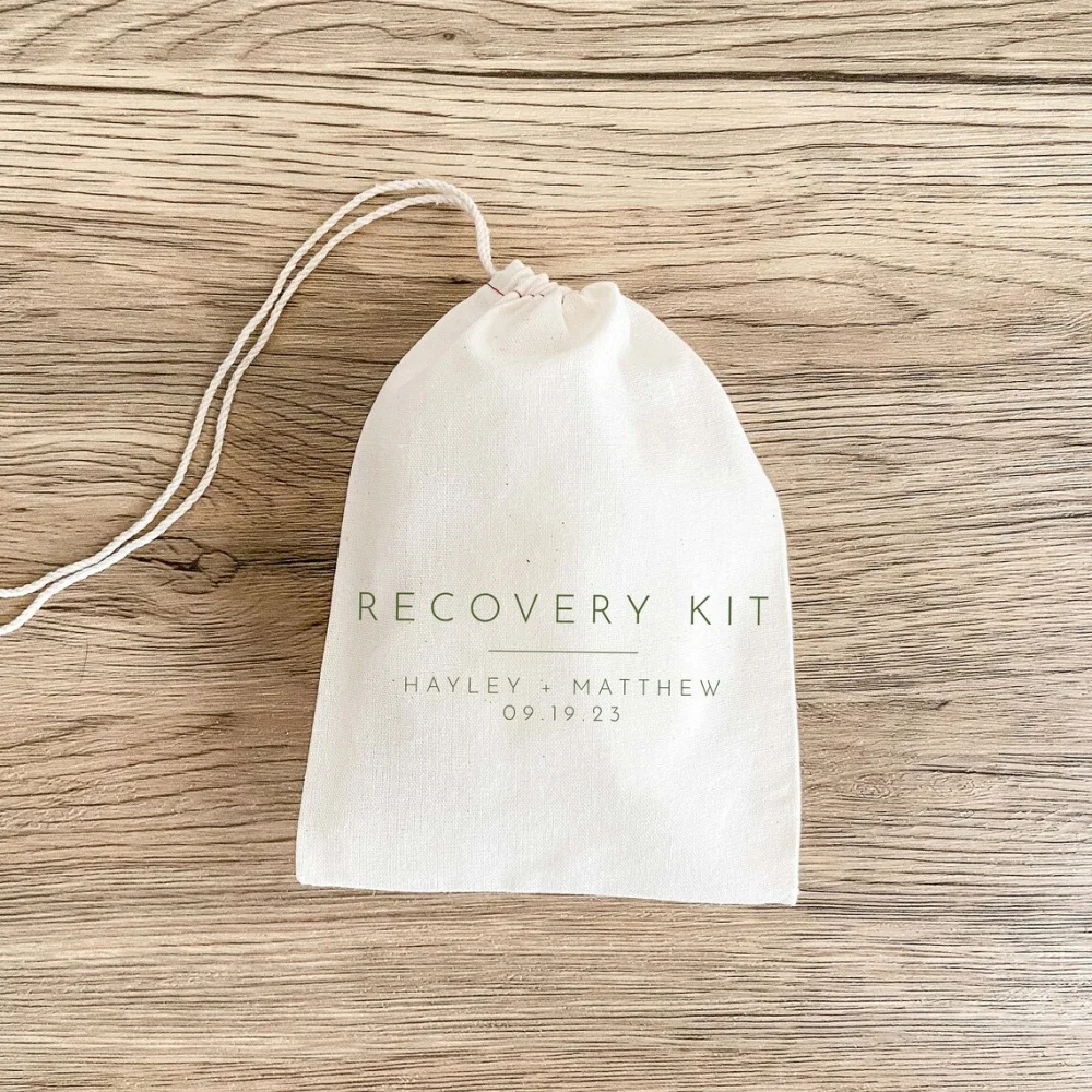 25 Minimal Hangover Kit-Wedding Hangover Kit Bags-Wedding Favor Bags-Wedding Recovery Kit-Survival Kit-In Sickness and Health-