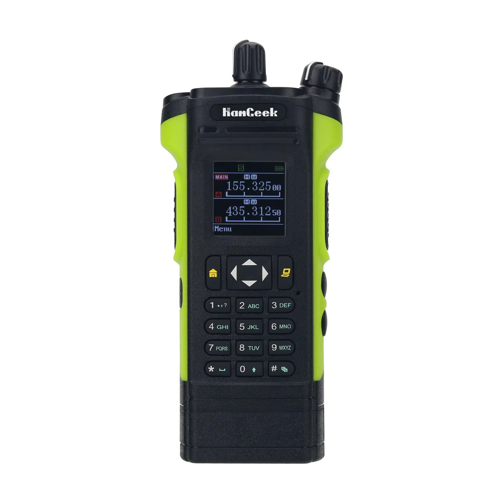 HAMGEEK APX-8000 12W VHF UHF Walkie Talkie Dual Band Radio Dual PTT with Handheld Microphone