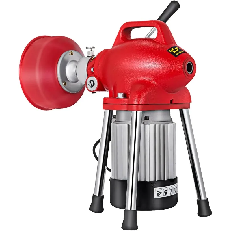 Electric Drain Cleaner Auger Pipe Cleaning Machine W/ Cutter 250W Electric Drain Cleaning Machine 40ft for Cleaning Drain Pipes
