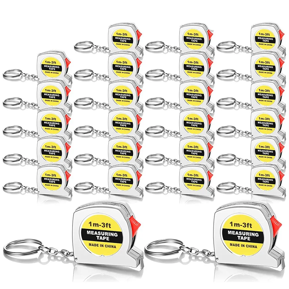 25Pcs Tape Measure Retractable 1M/3 Feet Functional Measuring Tape, Metric and Inch with Slide Lock for Body Measurement