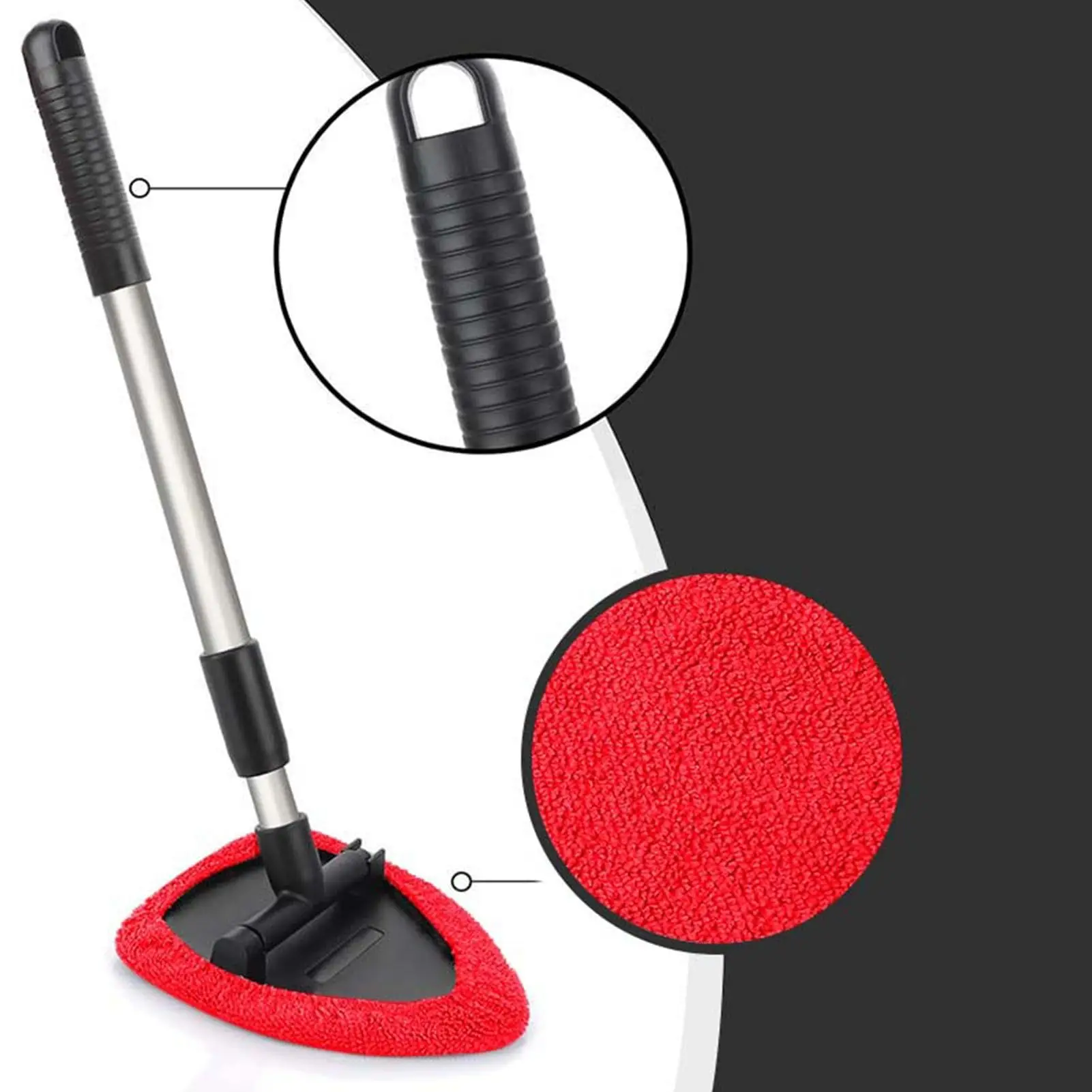 Autovoorruitreiniger Interieur Lange handgreep Voorruitreinigerset voor Windows Spiegels Uitschuifbaar voorruitreinigingsgereedschap