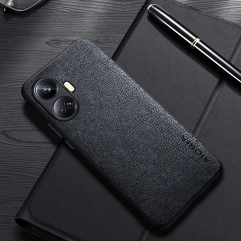 Case For Realme 10 Pro Plus Simple Design Luxury Leather Business Cover For Realme 10 Pro Case