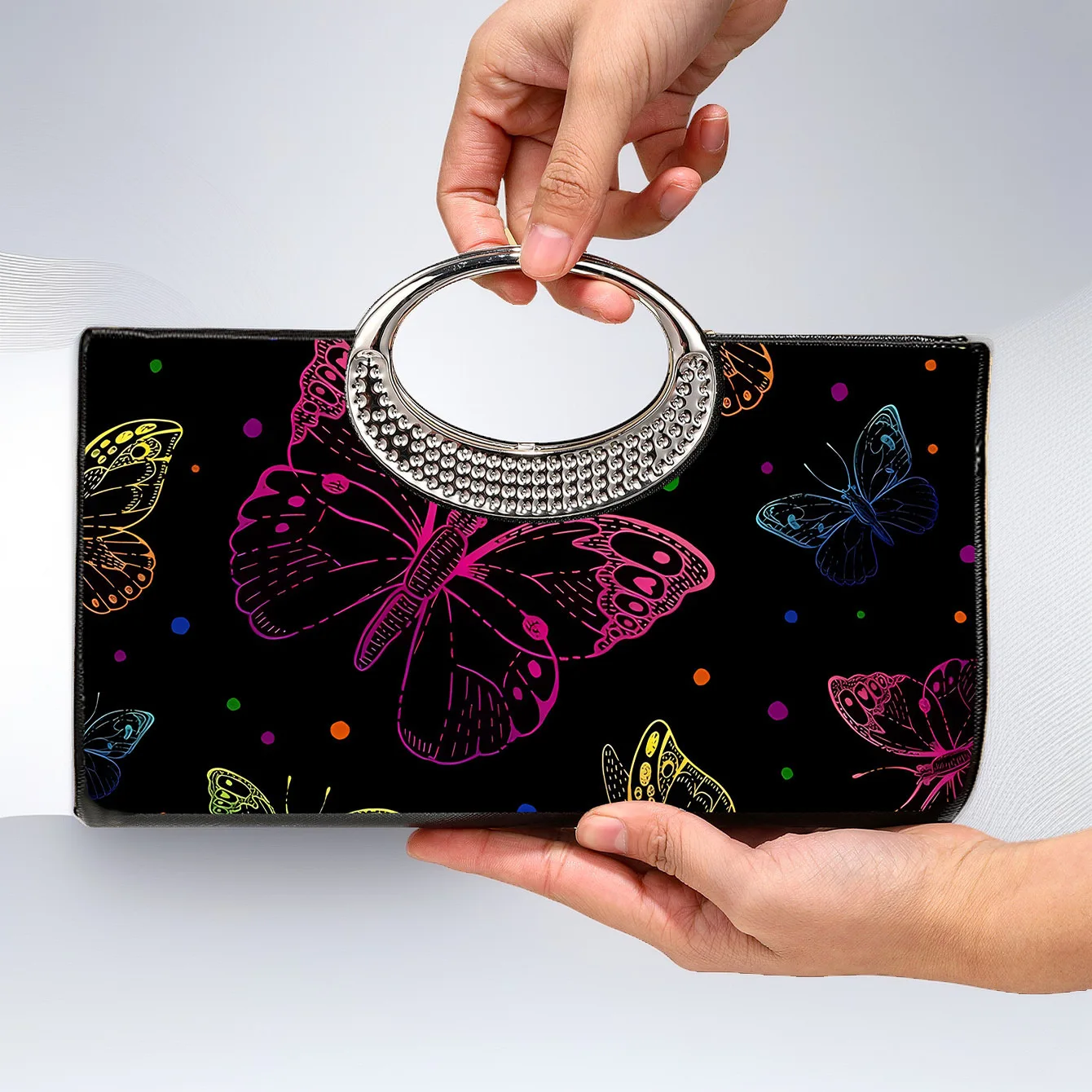 Fashion Flash Diamond Women's Dinner Bag, Line Decoration Portable Square Bag, Removable Chain Cosmetic Storage Bag
