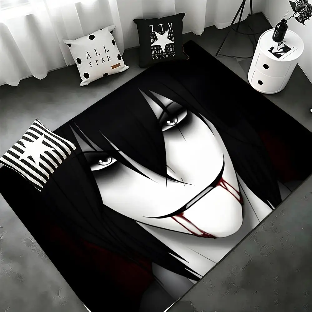 Floor Mat Suitable for home decor, non-slip flannel mat for kids, ideal as a gift. J-Jeff the Killers
