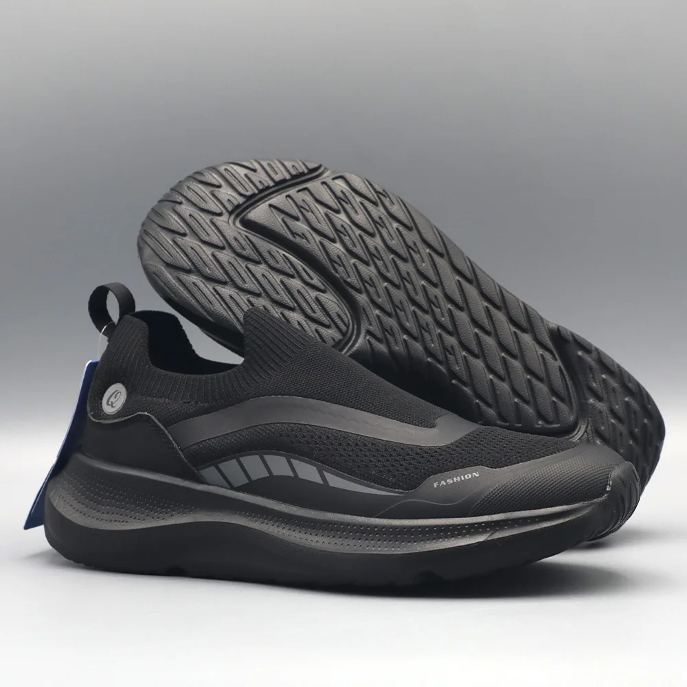 Spring New Shoes for Men Breathable Knit Casual Shoes Lightweight Comfortable Sport Jogging Shoes Youth Street Slip-on Sneaker