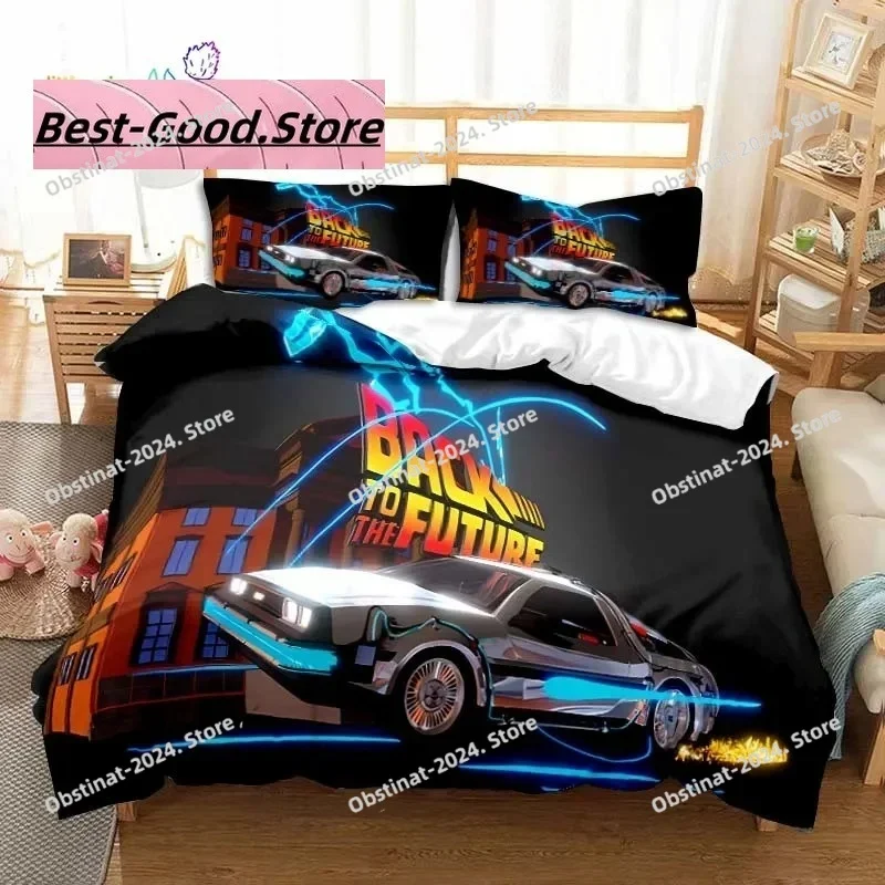 

Sci-fi Movie Back to the Future Bedding Set Duvet Cover Full Queen King Size Pillowcase Bed Printed Bed Set Aldult Kid Bedroom