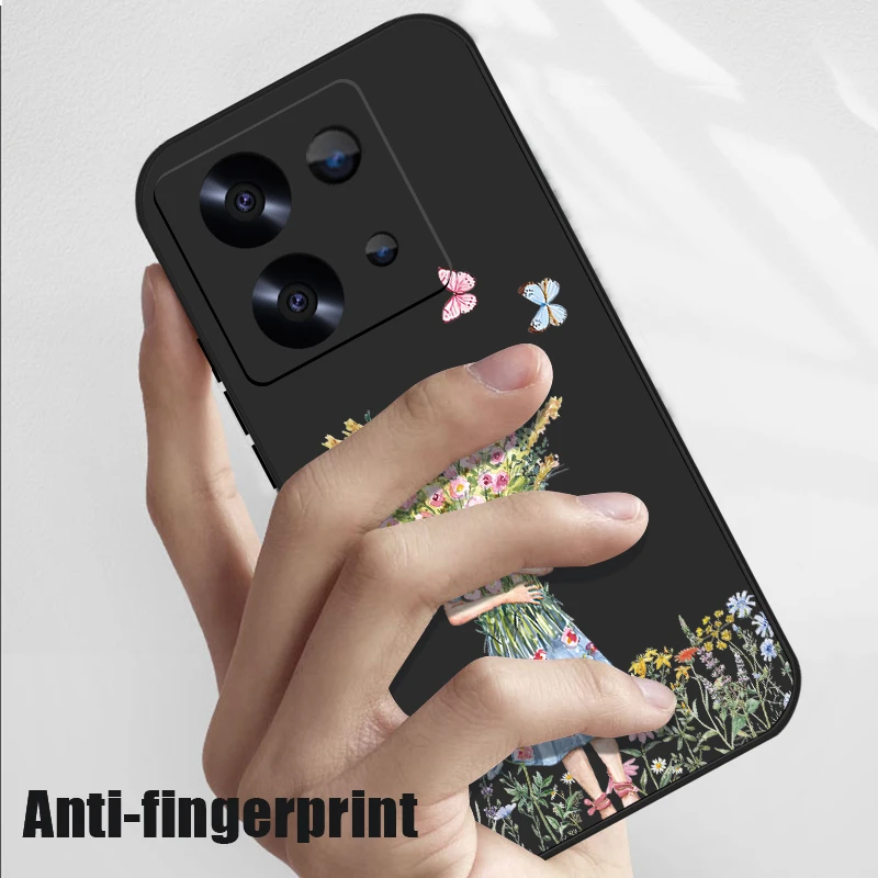Luxury Girl Flower Lanyard Case For Xiaomi Redmi Note 13 12 11 10 Pro 4G 11s Poco F6 X6 X5 Mi 11 Lite 5G NE 11T 13 Pro Funda