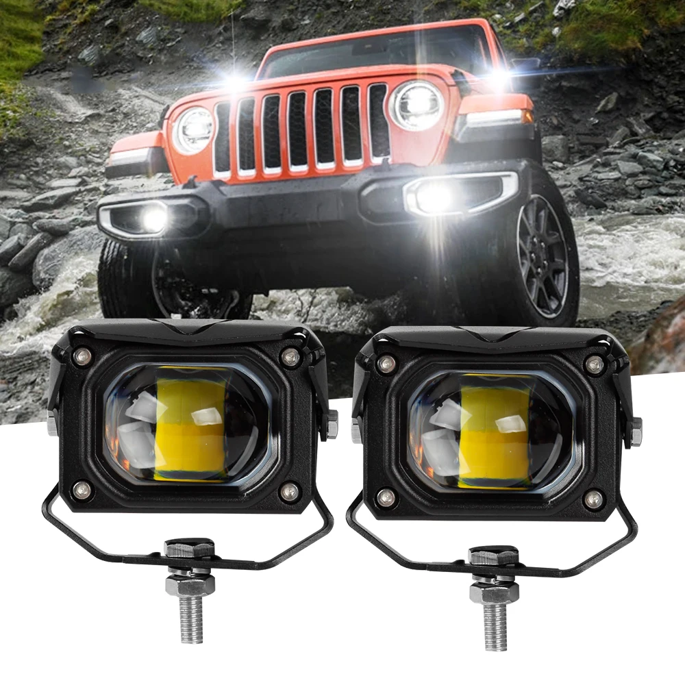 MIHAZ 26W LED Work Light Headlight For Tractor Offroad Car Driving Daylight For Truck Boat ATV SUV 10V-60V White Yellow