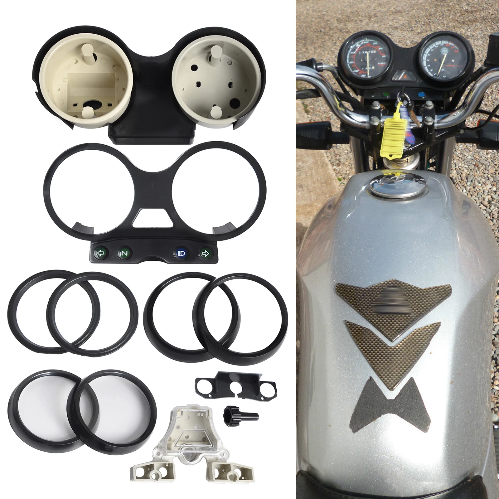 

Motorcycle Speedo Meter Housing for Yamaha YBR 125 ED 2005 2006 2007 2008 2009 YBR125ED Speedometer Gauges Cover Assembly