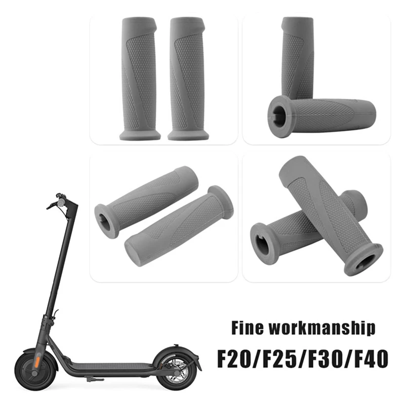 ABJX ใหม่ Handlebar Grip สําหรับ Ninebot F40 F30 F25 F20 ไฟฟ้าสกู๊ตเตอร์สเก็ตบอร์ด Handle Grip ซ้ายขวา Anti-SLIP Part