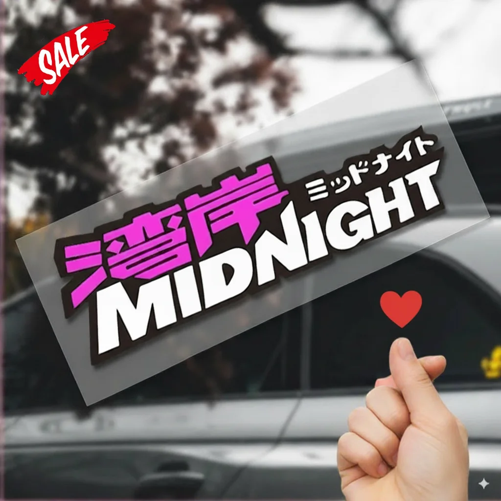 Car Stickers Bay Area Midnight JDM Japanese Auto Modification Decor Decal Motorcycle Tuning Para Accessories for Window Bumper
