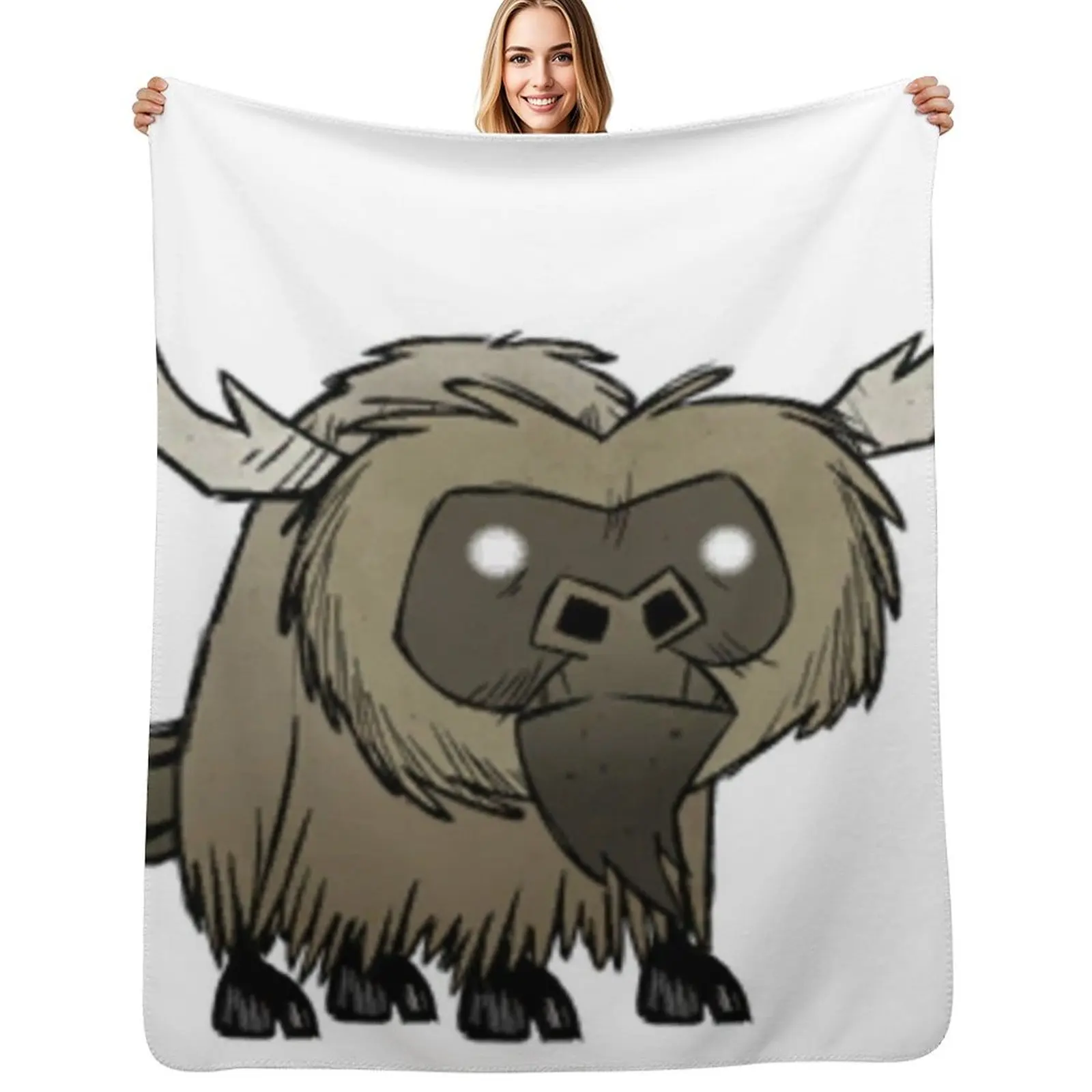 Don't Starve Beefalo Throw Blanket Luxurious Soft Fuzzy Blanket for Sofa Bed