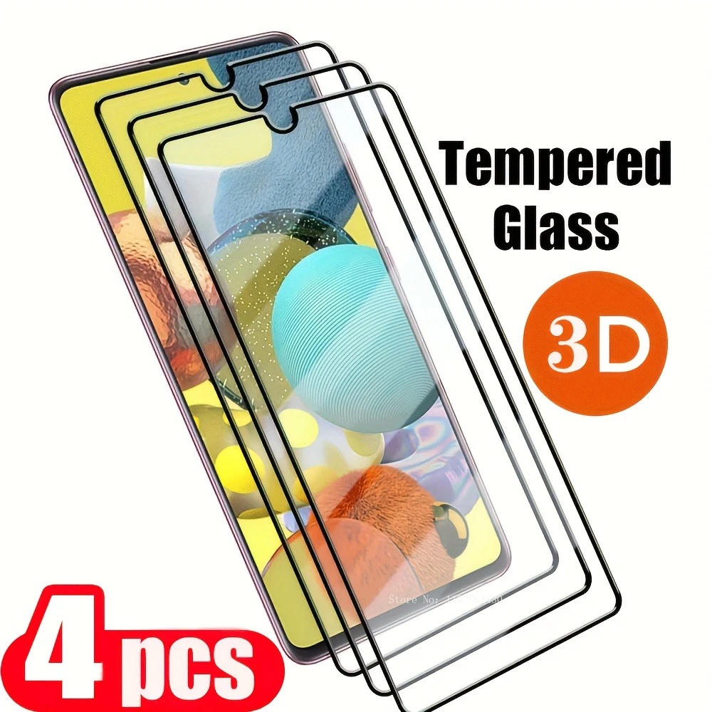 

4 шт., защитные пленки с твердостью 9H для Samsung Galaxy A56 A55 A54 A53 A52 A51 A50, закаленное стекло высокой четкости с защитой от разрушения