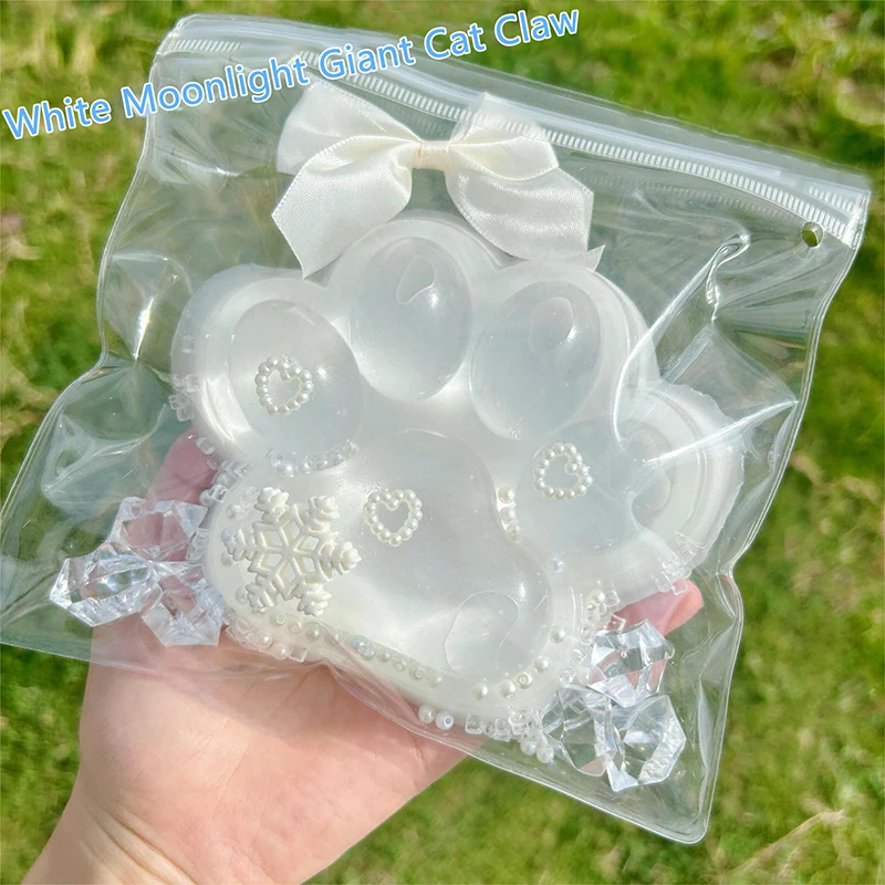 New White Moonlight Giant Cat Paw Decompression Toys Cartoon Antistress  Stress Relief Slow Rebound Toys For Kids Toys