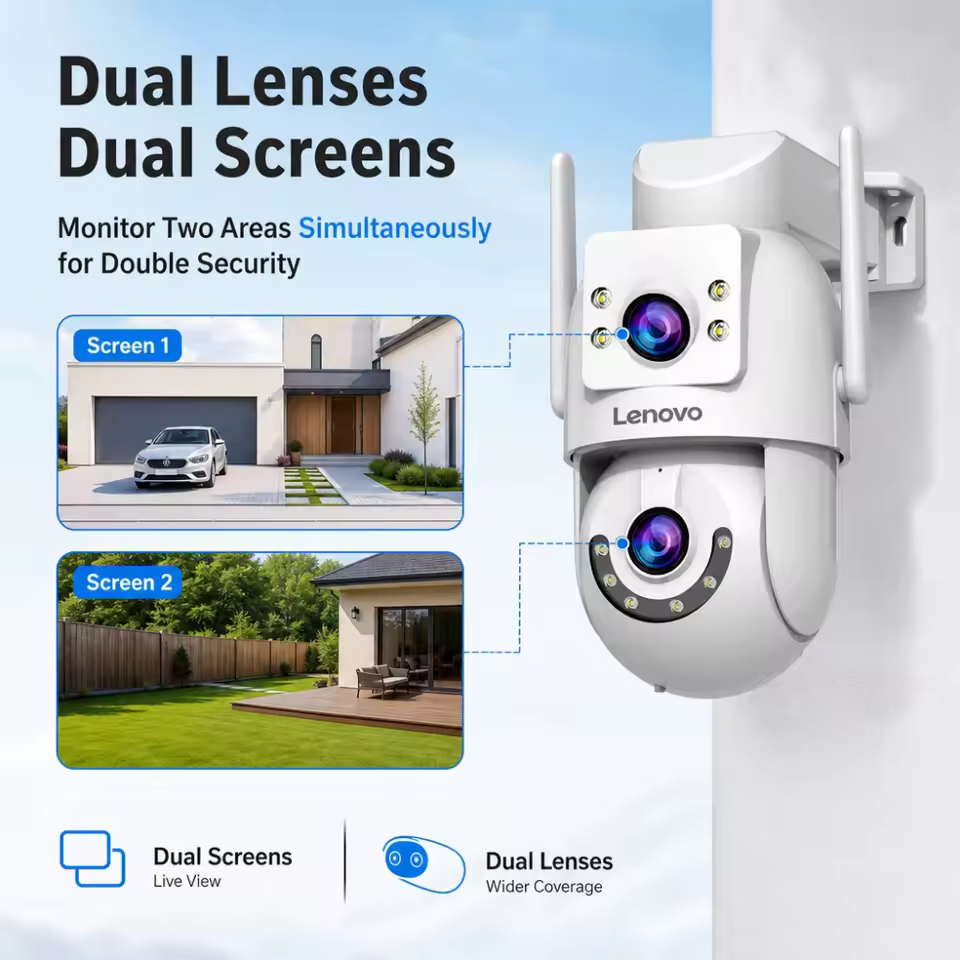 Lenovo 4K Dual Lens Outdoor WiFi Camera