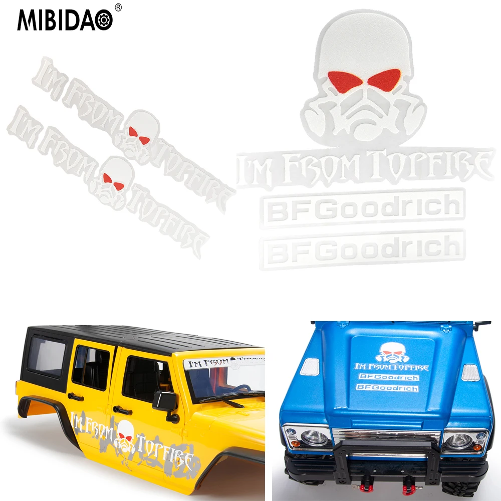 MIBIDAO Simulated RC Car Body Sticker For 1/10 RC Crawler Car DIY  Decoration Parts