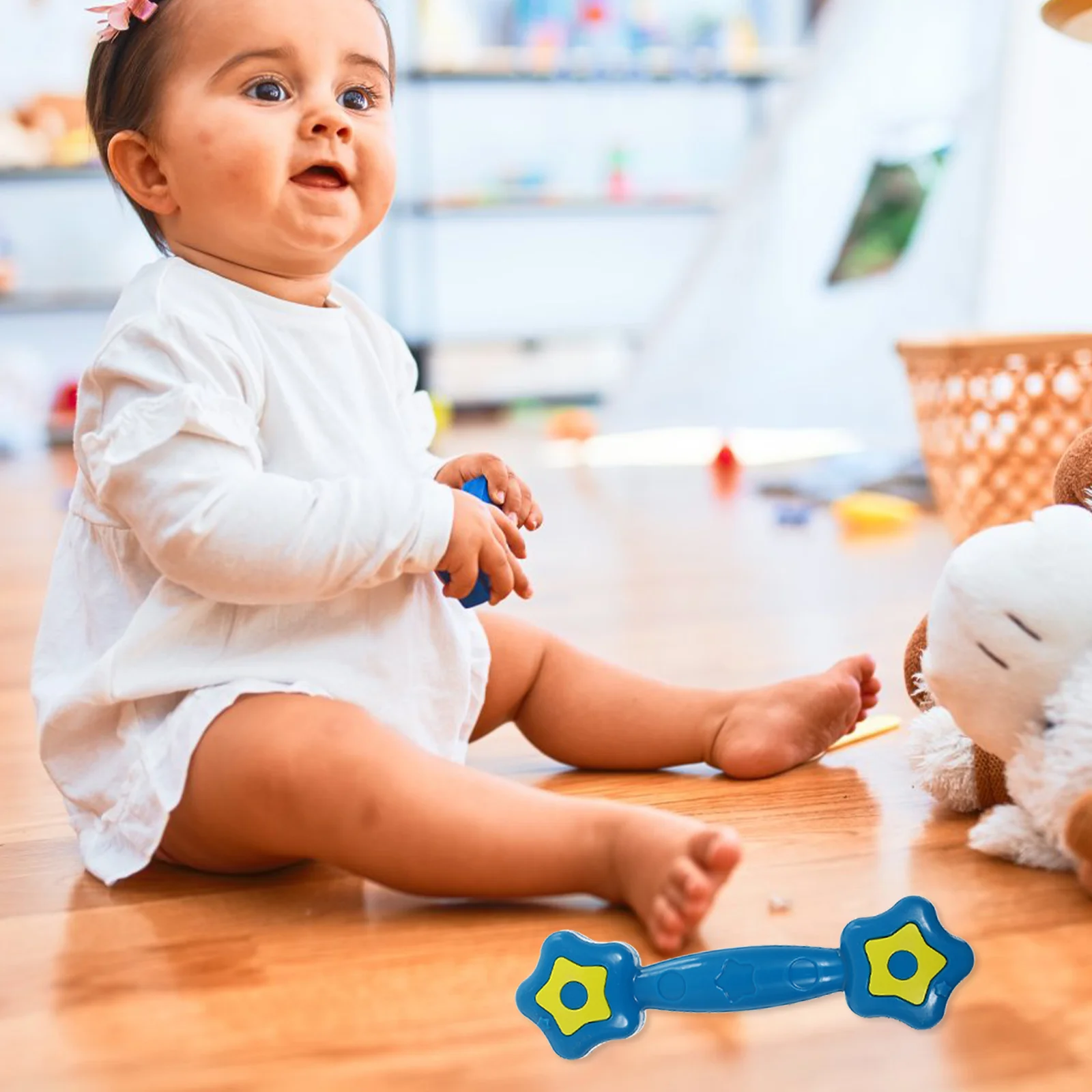 4 pçs brinquedo haltere jardim de infância crianças brinquedos esportes pré-escola braço treinamento ginástica azul exercício pré-escolar