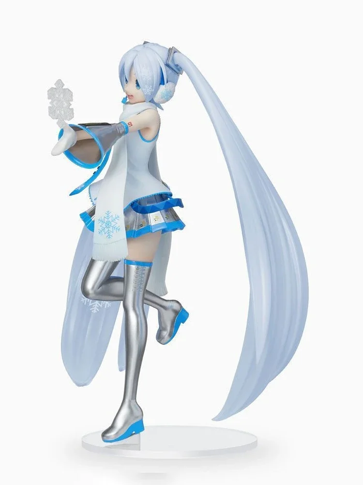 In Stock Original Anime Figure Hatsune MIKU LUMINASTA SNOW MIKU SKY TOWN PVC Action Figure Collector Toys for Children Gifts