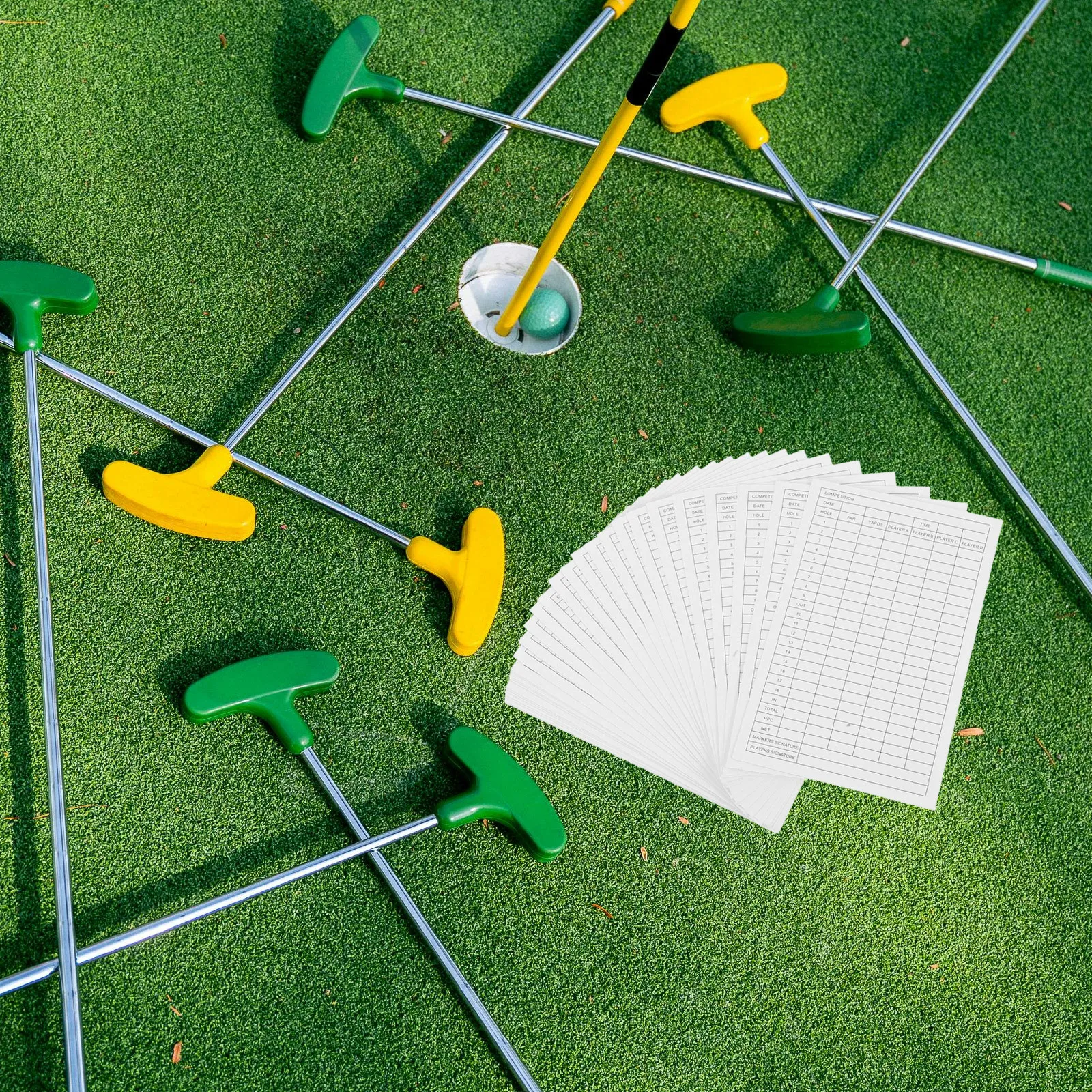 30Pcs Golf Scorecards Premium Coated Paper Smooth Writing Score Record Tool for Tournament Outdoor Game Tracking