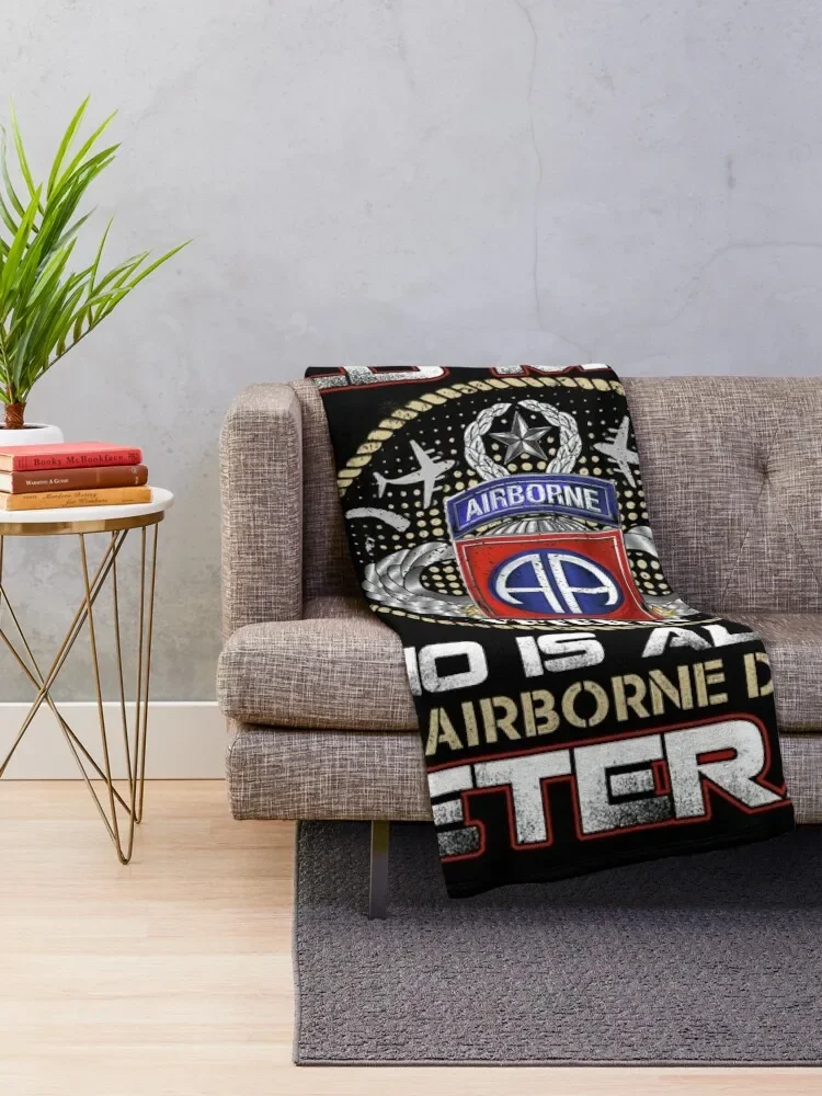 Mens Never Underestimate An Old Man Who Is Also An 82nd Airborne Throw Blanket Winter beds Baby Blankets