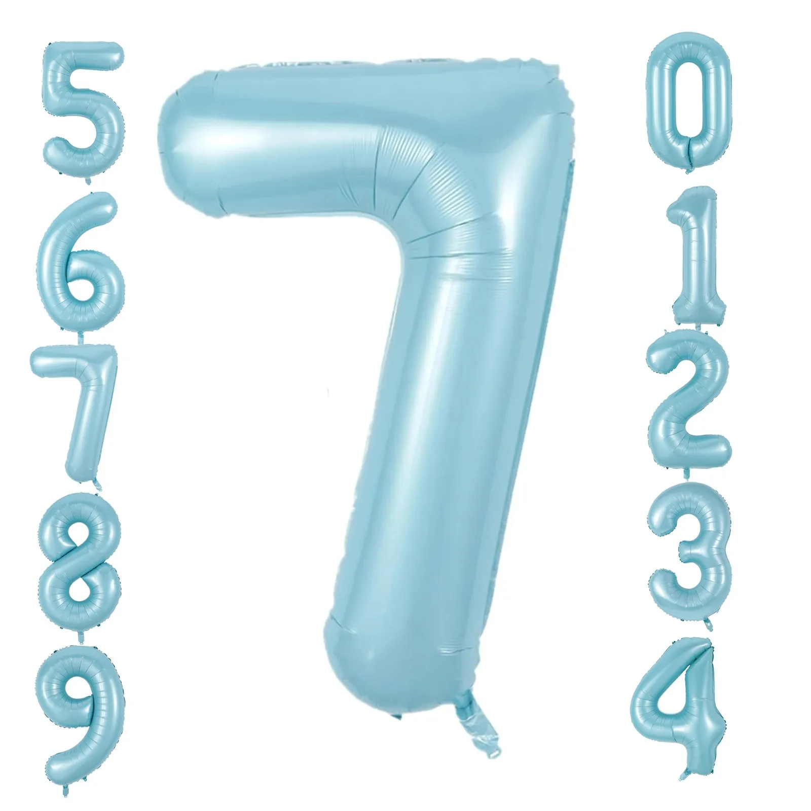 40inch Large Pearl Blue Number Balloons Jungle Safari Birthday Balloon Party Foil Balloon 0 1 2 3 4 5 6 7 8 9 globos Balls