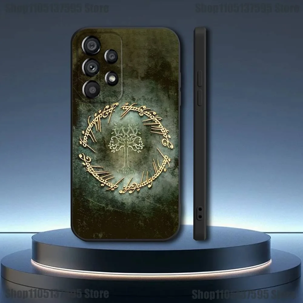 حافظة هاتف L-Lord of the R-Rings لهاتف سامسونج جالاكسي A73,31,32,72,41,53,52,71,22,5G,Note,J7,8,9 غطاء أسود ناعم