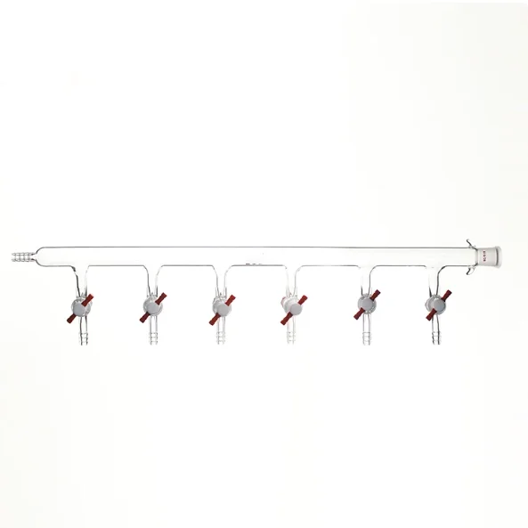 Single row tube vacuum gas distributor standard PTFE door glass instrument 4/5/6 door