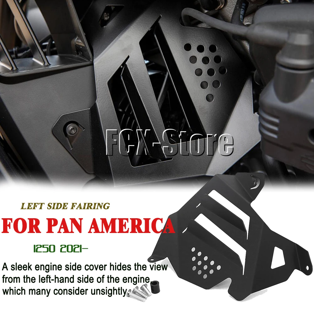 2022 2021 Motorcycle For Pan America 1250 Special RA1250S Engine Radiator Infill Panel Protector Cove Aluminum Left Side Fairing