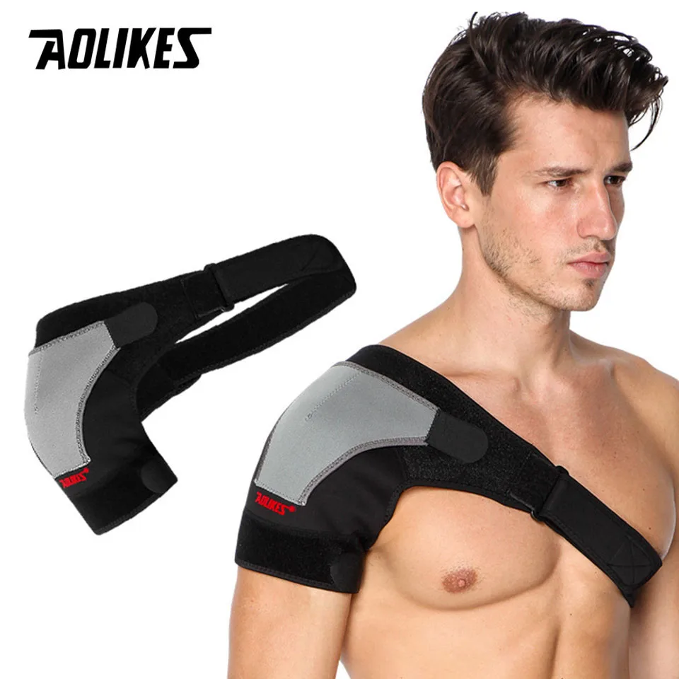 AOLIKES Shoulder Stability Brace Adjustable Shoulder Support, Light Breathable Neoprene Shoulder Support for Sport,Shoulder Pain