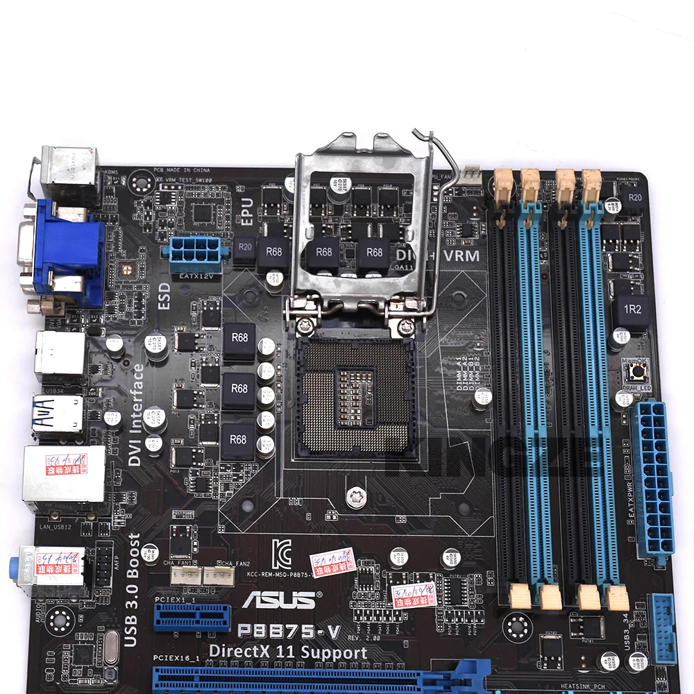 Imagem -02 - Asus-placa-mãe Desktop Soquete Intel B75 Lga 1155 i3 i5 i7 Ddr3 32g Sata3 Usb 3.0 P8b75-v