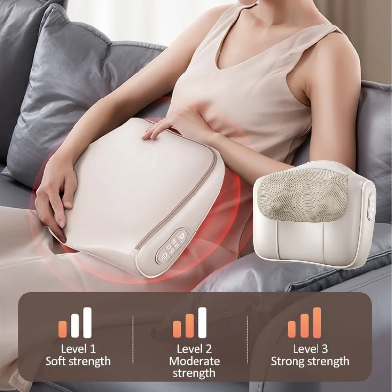 

Electric Neck Massage Pillow Cervical Massager Waist Back Shoulder Shiatsu Kneaded Multifunctional Hot Compress Relaxation Gift