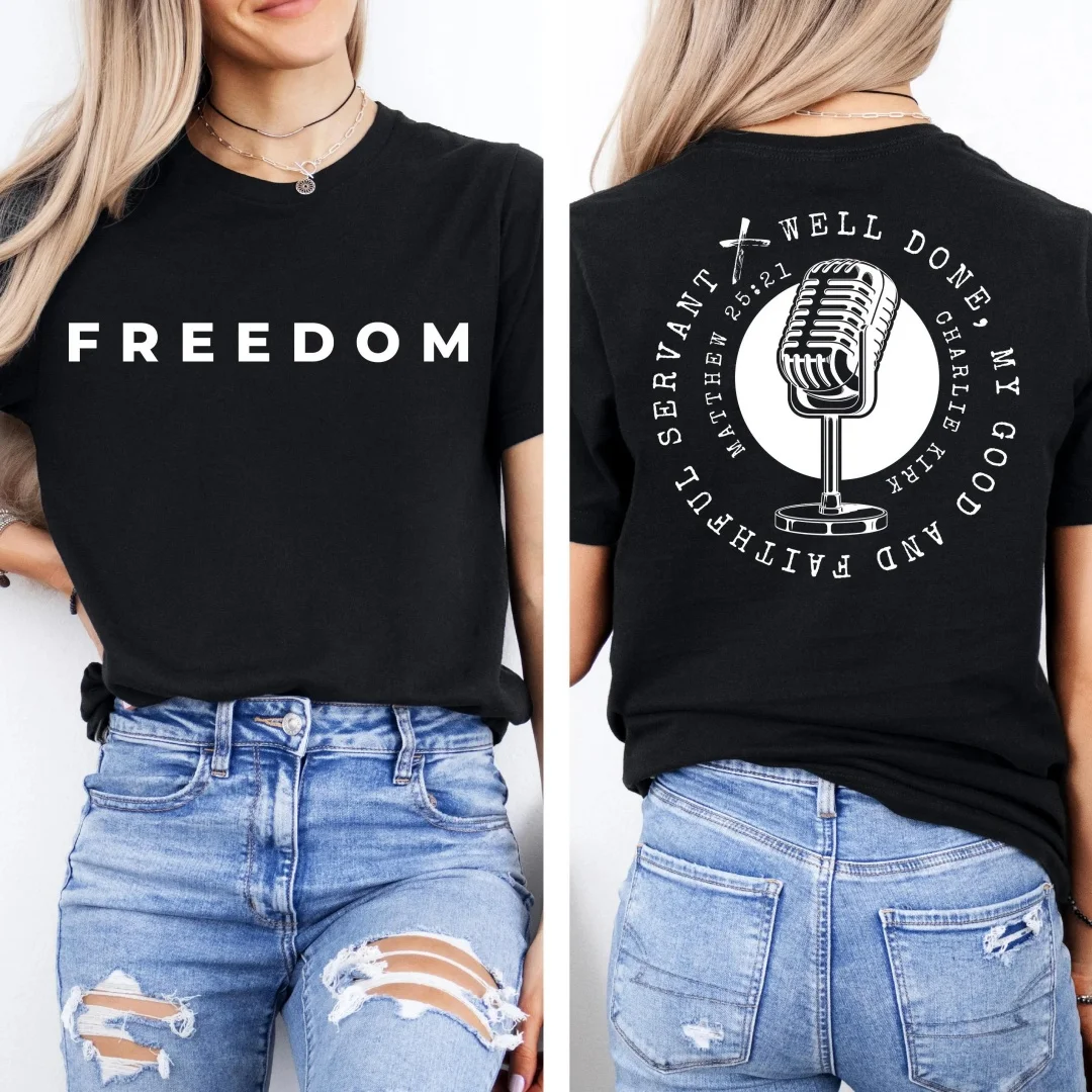 قميص تشارلي كيرك قميص خادم جيد ومخلص قميص الجمهوري قميص نطق مجاني تي شيرت ملابس حريمي تي شيرت جرافيك #1