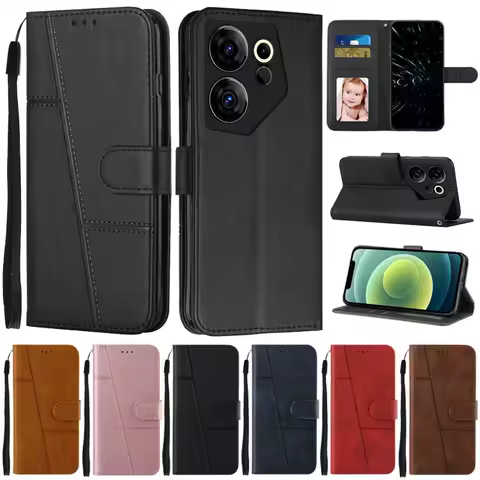 For Tecno Camon 20 Premier Case Flip Wallet Book Cover on For Coque Tecno Camon 20 Premier Camon20 Pro 5G Protective Phone Case