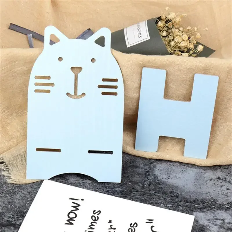 Universal Detachable Desk Phone Holder Mount Stand Cartoon Cat Wooden Mobile Phone Tablet Desktop Holder Portable Support