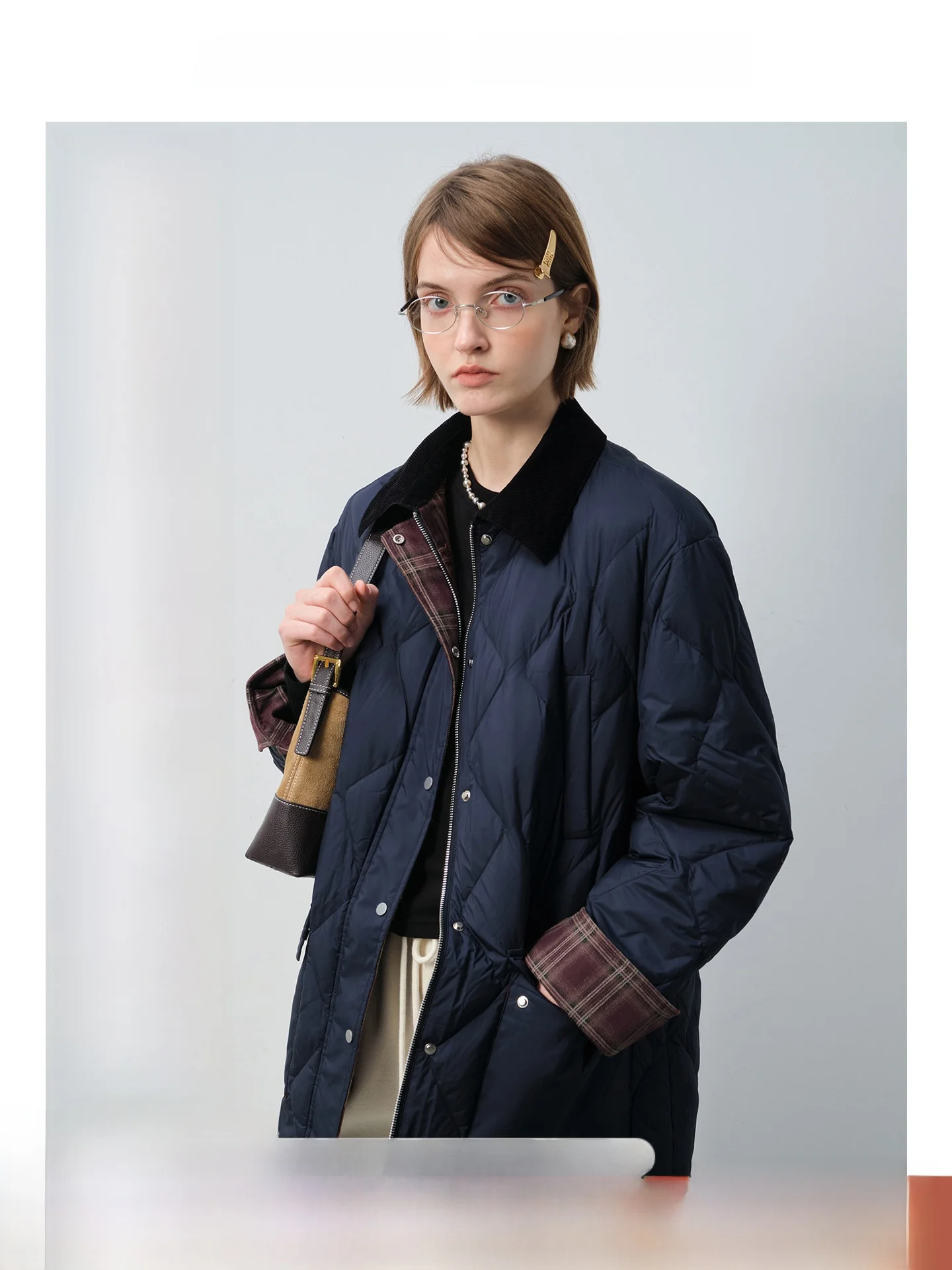 

plus Size down Jaet White Du Feather Warm Commute Sle Korean Version Straight Cut Autumn Winter Coat for Plump Women