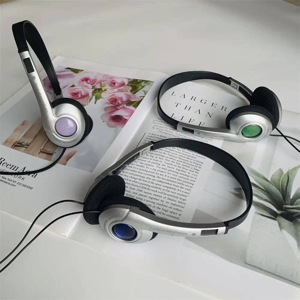 

Classic Over Ear Retro Headset Personality Millennium Wind Y2K Headphone Earbud 3.5mm Wired Headphone Lisening Music