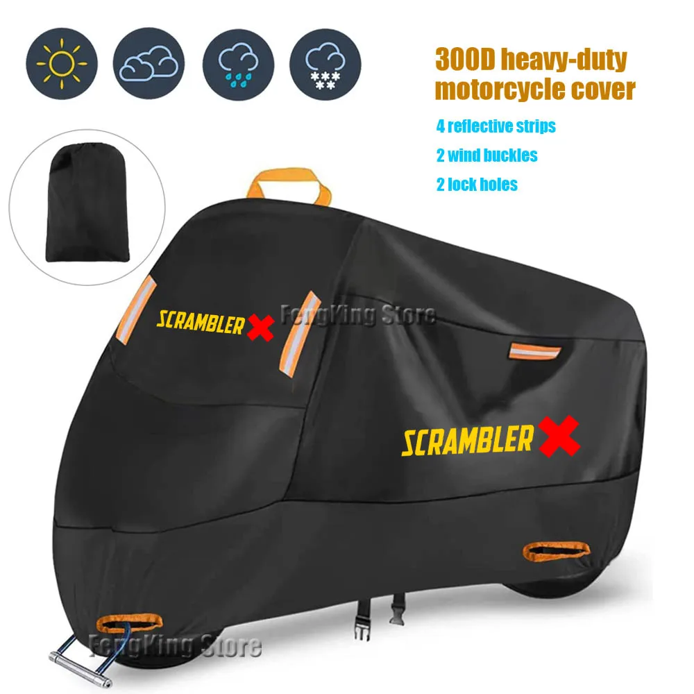 

Motorcycle Cover Waterproof All Season Dustproof Uv Protective Outdoor Scooter Rain Cover For Ducati Scrambler 400 800 Lcon1100