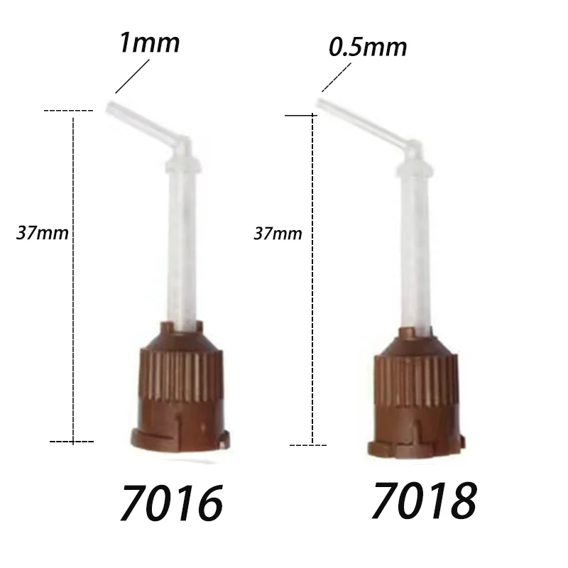 Puntas de mezcla dentales desechables, cabezal de mezcla de goma de silicona, materiales de impresión de laboratorio Dental, 50/100/200 piezas