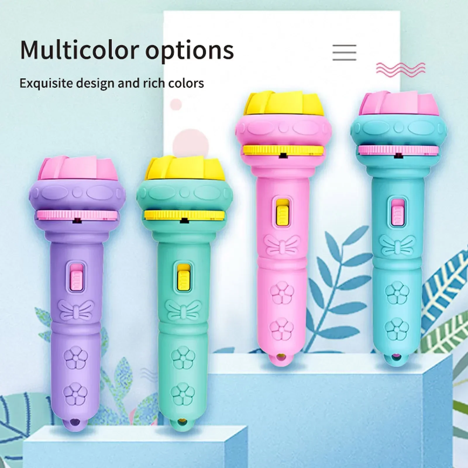 Flashlight Projector Torch Lamp Toy Cute Cartoon Creativity Toy Torch Lamp Flashlight Projector Toy Baby Sleeping Story Book