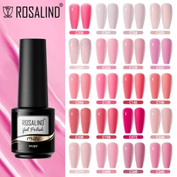 ROSALIND Gel Nail Polish Pink Nude Colors Semiperment UV Varnish Hybrid Led Esmaltes Jelly Soak Off Base Top Coat Nail Art